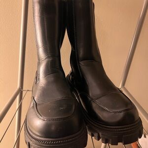 Black Leather Men's Boots